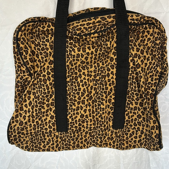 Cheetah brown and black print nylon bag. - Picture 3 of 5